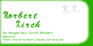 norbert kirch business card
